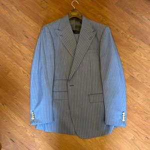 Beautiful Sergio Valentino, Sky or light blue and white pinstripe,